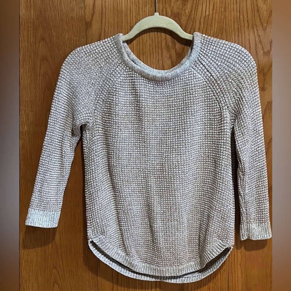 RW&CO. Cream Textured Crew Neck Sweater